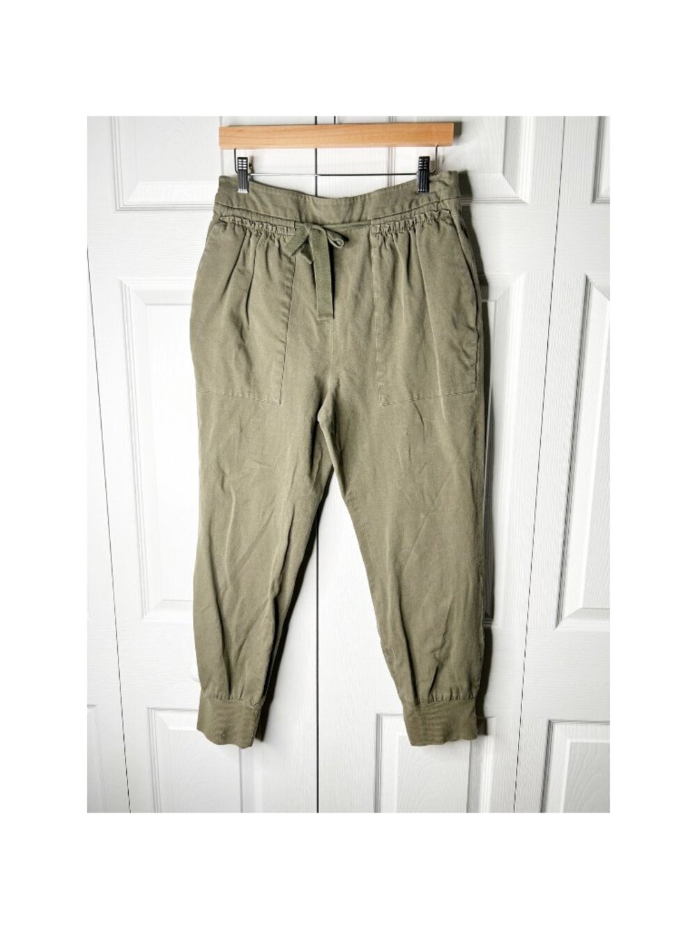 Kinly Green High Waisted Drawstring Waist Jogger Pants Women's Size Large L